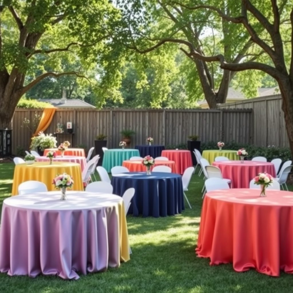 Colorful table linens